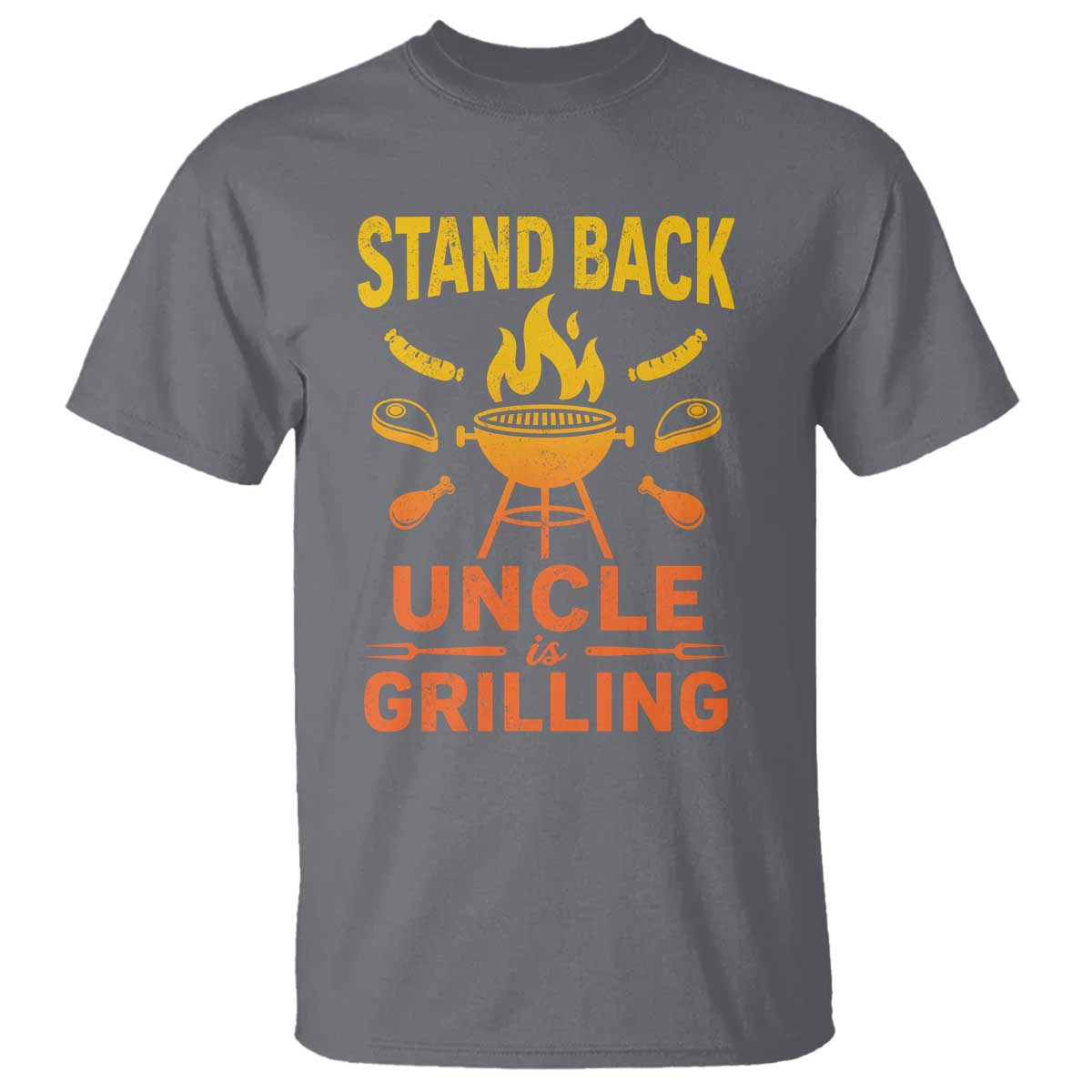 Stand Back Uncle Is Grilling T Shirt Funny Fathers Day BBQ
