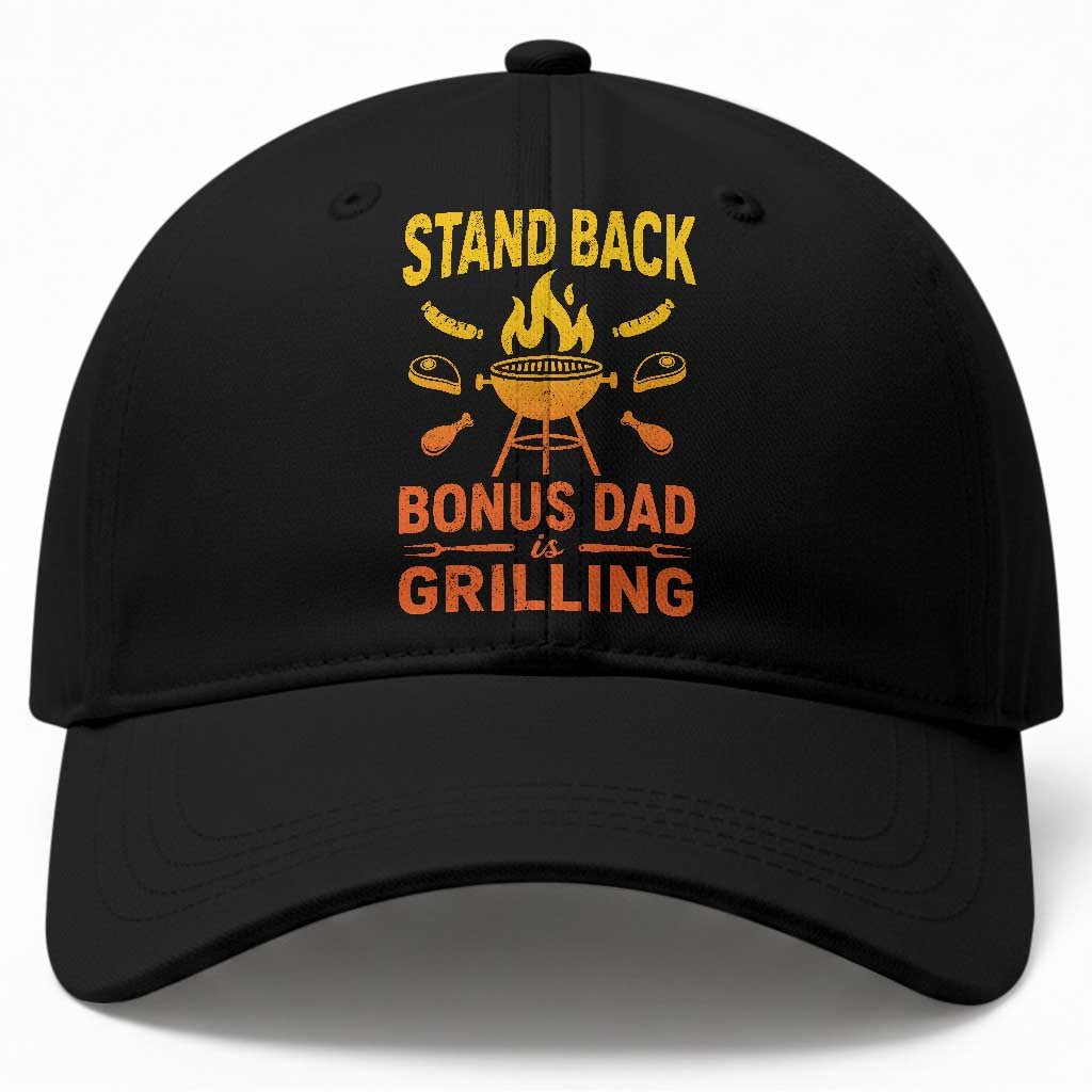 Funny Grilling Bonus Dad Baseball Cap BBQ Stepdad Grill Masters Sarcastic