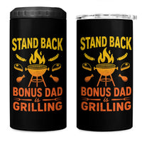 Funny Grilling Bonus Dad 4 in 1 Can Cooler Tumbler BBQ Stepdad Grill Masters Sarcastic