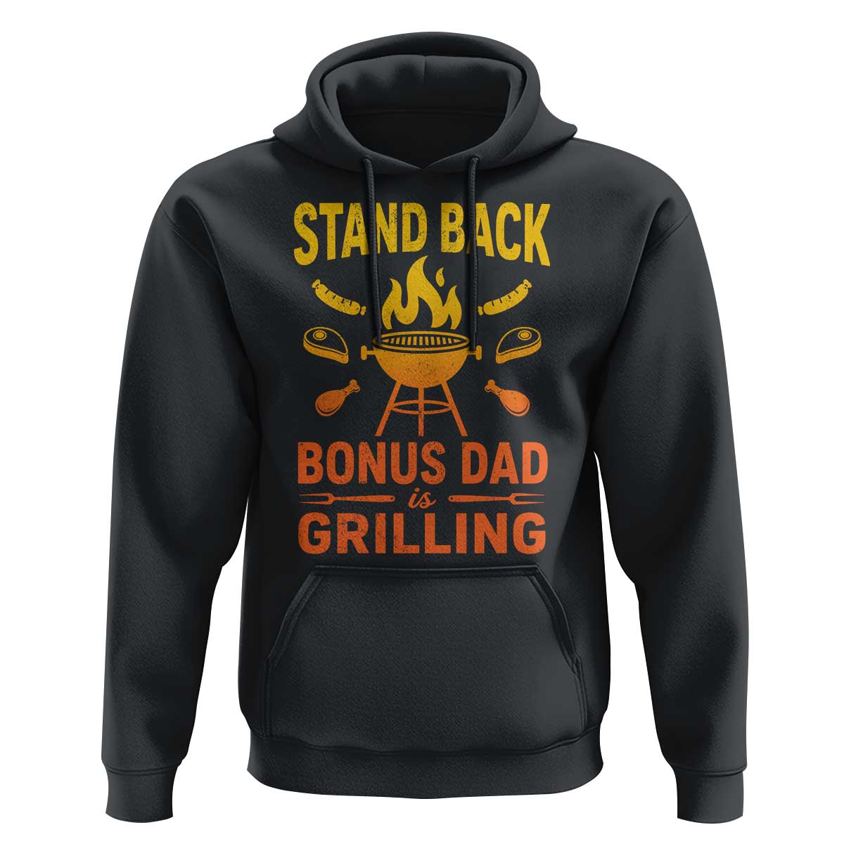 Funny Grilling Bonus Dad Hoodie BBQ Stepdad Grill Masters Sarcastic