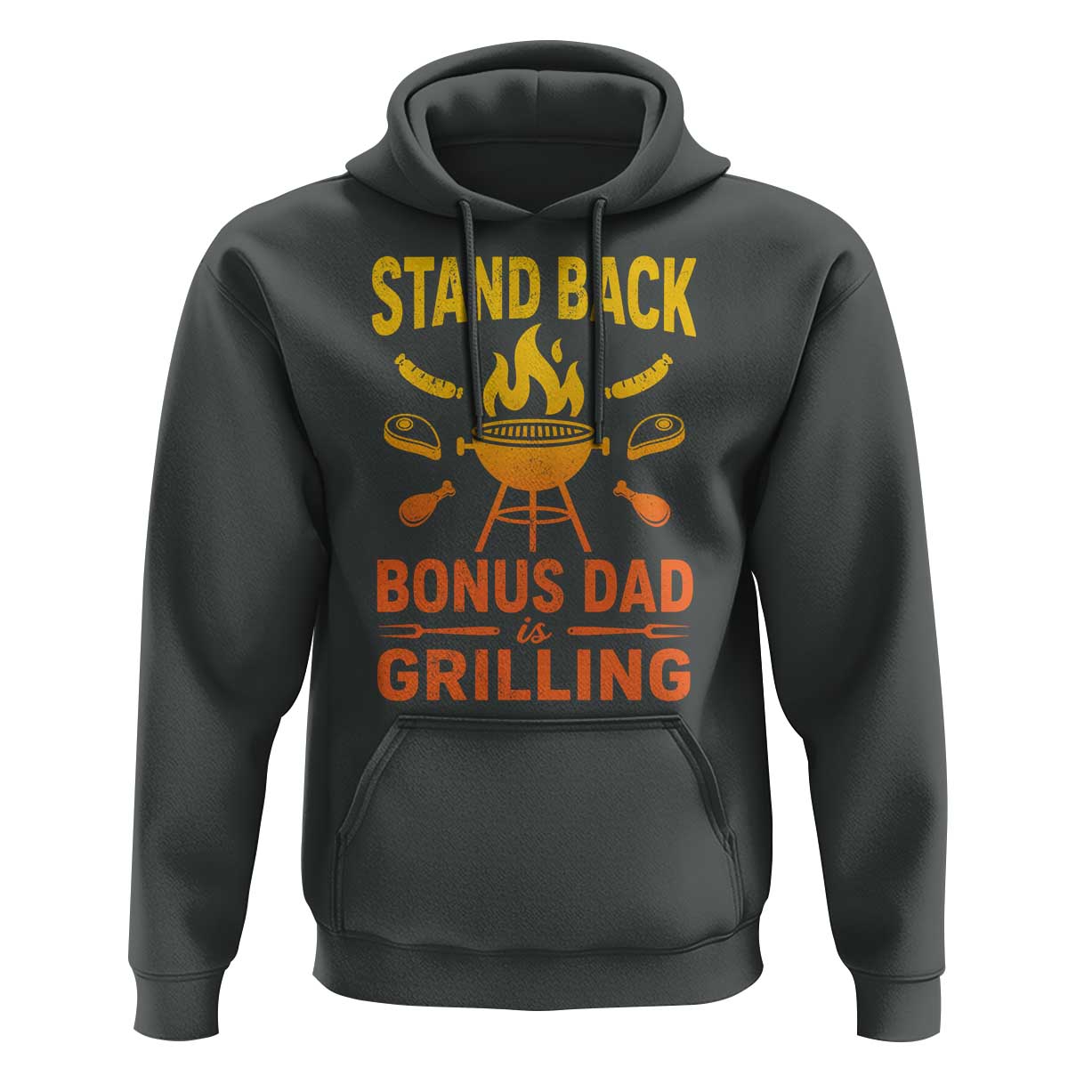 Funny Grilling Bonus Dad Hoodie BBQ Stepdad Grill Masters Sarcastic