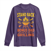 Funny Grilling Bonus Dad Long Sleeve Shirt BBQ Stepdad Grill Masters Sarcastic