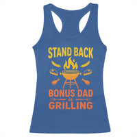 Funny Grilling Bonus Dad Racerback Tank Top BBQ Stepdad Grill Masters Sarcastic