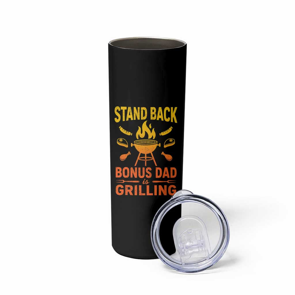 Funny Grilling Bonus Dad Skinny Tumbler BBQ Stepdad Grill Masters Sarcastic