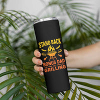 Funny Grilling Bonus Dad Skinny Tumbler BBQ Stepdad Grill Masters Sarcastic