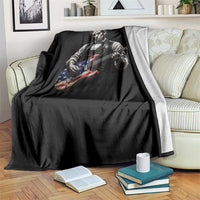 Vintage Abraham Lincoln Abe Lincoln Playing Guitar Throw Blanket Humor Patriotic