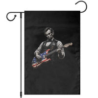 Vintage Abraham Lincoln Abe Lincoln Playing Guitar Garden Flag Humor Patriotic