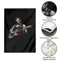 Vintage Abraham Lincoln Abe Lincoln Playing Guitar Garden Flag Humor Patriotic