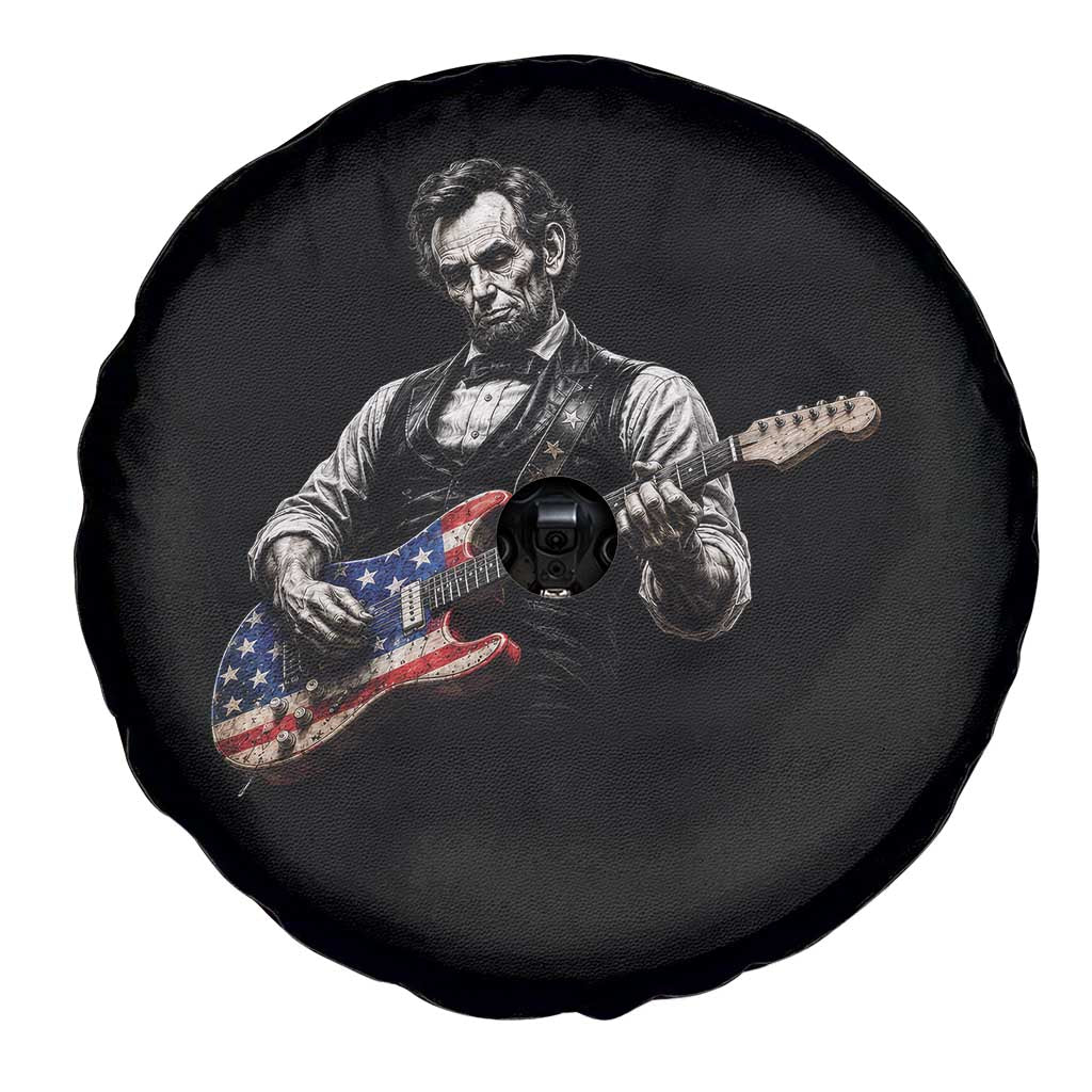 Vintage Abraham Lincoln Abe Lincoln Playing Guitar Spare Tire Cover Humor Patriotic
