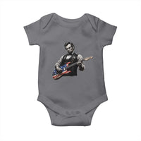 Vintage Abraham Lincoln Abe Lincoln Playing Guitar Baby Onesie Humor Patriotic