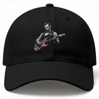 Vintage Abraham Lincoln Abe Lincoln Playing Guitar Baseball Cap Humor Patriotic