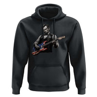 Vintage Abraham Lincoln Abe Lincoln Playing Guitar Hoodie Humor Patriotic