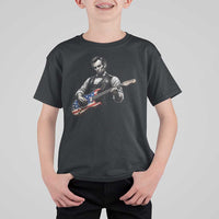 Vintage Abraham Lincoln Abe Lincoln Playing Guitar T Shirt For Kid Humor Patriotic