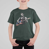 Vintage Abraham Lincoln Abe Lincoln Playing Guitar T Shirt For Kid Humor Patriotic