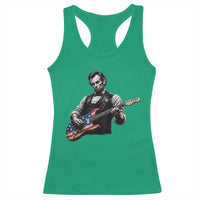 Vintage Abraham Lincoln Abe Lincoln Playing Guitar Racerback Tank Top Humor Patriotic