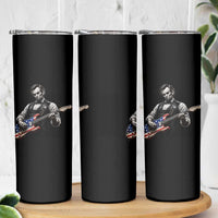 Vintage Abraham Lincoln Abe Lincoln Playing Guitar Skinny Tumbler Humor Patriotic