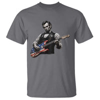 Vintage Abraham Lincoln Abe Lincoln Playing Guitar T Shirt Humor Patriotic