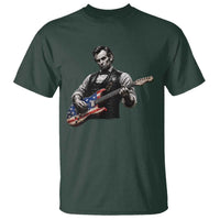 Vintage Abraham Lincoln Abe Lincoln Playing Guitar T Shirt Humor Patriotic