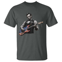 Vintage Abraham Lincoln Abe Lincoln Playing Guitar T Shirt Humor Patriotic
