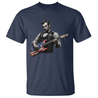 Vintage Abraham Lincoln Abe Lincoln Playing Guitar T Shirt Humor Patriotic