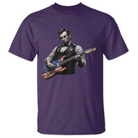 Vintage Abraham Lincoln Abe Lincoln Playing Guitar T Shirt Humor Patriotic