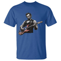 Vintage Abraham Lincoln Abe Lincoln Playing Guitar T Shirt Humor Patriotic