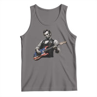 Vintage Abraham Lincoln Abe Lincoln Playing Guitar Tank Top Humor Patriotic