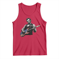 Vintage Abraham Lincoln Abe Lincoln Playing Guitar Tank Top Humor Patriotic