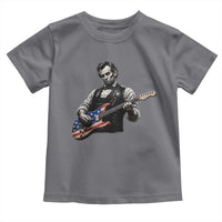Vintage Abraham Lincoln Abe Lincoln Playing Guitar Toddler T Shirt Humor Patriotic