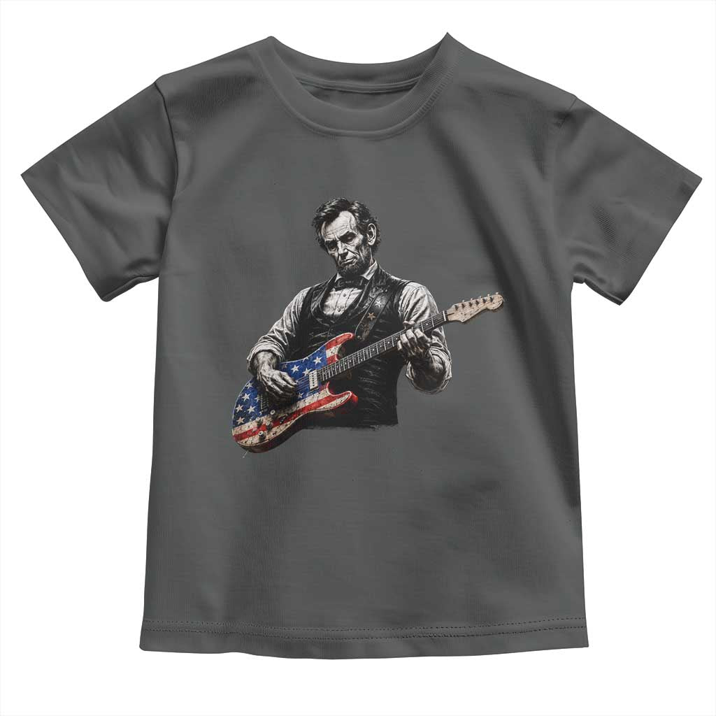 Vintage Abraham Lincoln Abe Lincoln Playing Guitar Toddler T Shirt Humor Patriotic