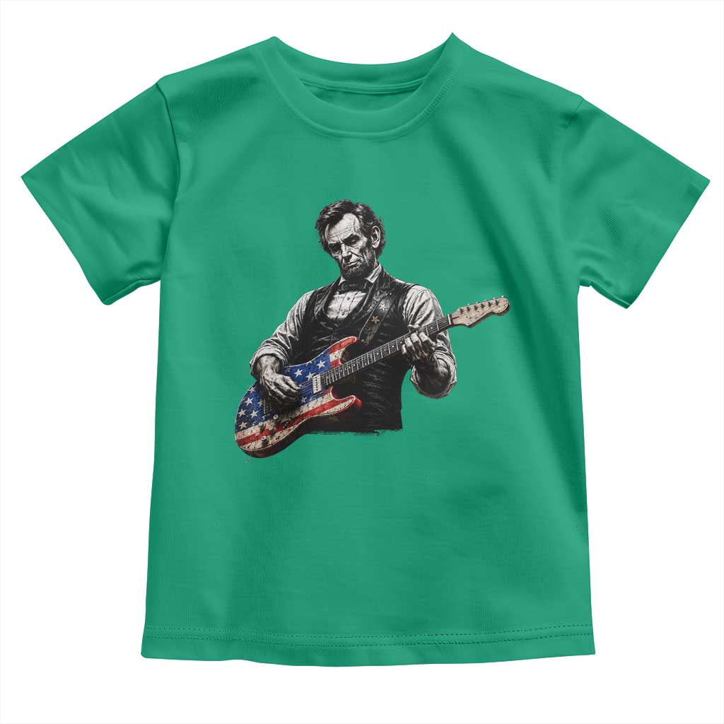 Vintage Abraham Lincoln Abe Lincoln Playing Guitar Toddler T Shirt Humor Patriotic