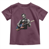 Vintage Abraham Lincoln Abe Lincoln Playing Guitar Toddler T Shirt Humor Patriotic