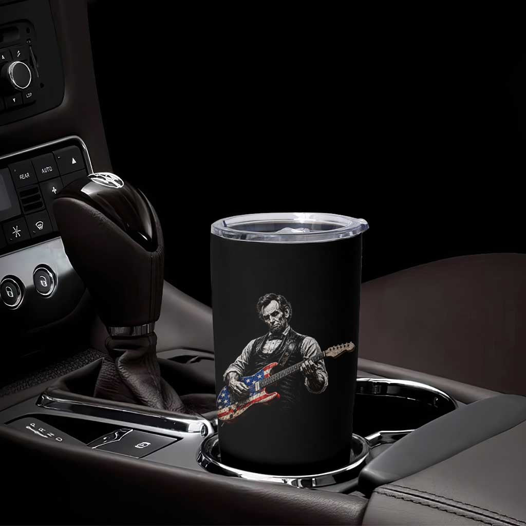 Vintage Abraham Lincoln Abe Lincoln Playing Guitar Tumbler Cup Humor Patriotic
