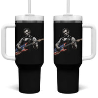 Vintage Abraham Lincoln Abe Lincoln Playing Guitar Tumbler With Handle Humor Patriotic