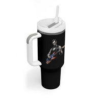 Vintage Abraham Lincoln Abe Lincoln Playing Guitar Tumbler With Handle Humor Patriotic