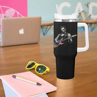 Vintage Abraham Lincoln Abe Lincoln Playing Guitar Tumbler With Handle Humor Patriotic