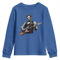 Vintage Abraham Lincoln Abe Lincoln Playing Guitar Youth Sweatshirt Humor Patriotic