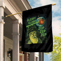 Funny UFO Alien Cat Selfie Garden Flag Retro Space Sci-Fi Cat Pilot - Wonder Print Shop