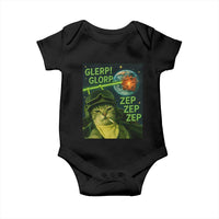 Funny UFO Alien Cat Selfie Baby Onesie Retro Space Sci-Fi Cat Pilot - Wonder Print Shop
