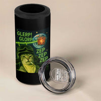 Funny UFO Alien Cat Selfie 4 in 1 Can Cooler Tumbler Retro Space Sci-Fi Cat Pilot - Wonder Print Shop