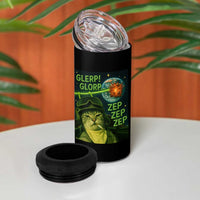 Funny UFO Alien Cat Selfie 4 in 1 Can Cooler Tumbler Retro Space Sci-Fi Cat Pilot - Wonder Print Shop