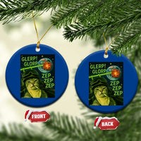 Funny UFO Alien Cat Selfie Ceramic Ornament Retro Space Sci-Fi Cat Pilot - Wonder Print Shop