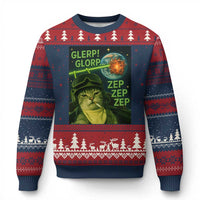 Funny UFO Alien Cat Selfie Ugly Christmas Sweater Retro Space Sci-Fi Cat Pilot - Wonder Print Shop