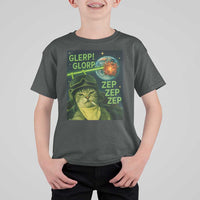 Funny UFO Alien Cat Selfie T Shirt For Kid Retro Space Sci-Fi Cat Pilot - Wonder Print Shop