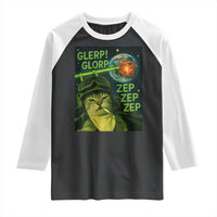 Funny UFO Alien Cat Selfie Raglan Shirt Retro Space Sci-Fi Cat Pilot - Wonder Print Shop