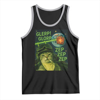 Funny UFO Alien Cat Selfie Tank Top Retro Space Sci-Fi Cat Pilot - Wonder Print Shop