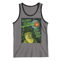 Funny UFO Alien Cat Selfie Tank Top Retro Space Sci-Fi Cat Pilot - Wonder Print Shop