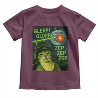 Funny UFO Alien Cat Selfie Toddler T Shirt Retro Space Sci-Fi Cat Pilot - Wonder Print Shop
