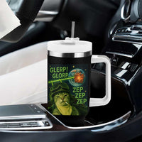 Funny UFO Alien Cat Selfie Tumbler With Handle Retro Space Sci-Fi Cat Pilot - Wonder Print Shop