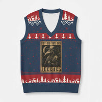 But Did You Try Leeches Plague Doctor V-Neck Knit Sweater Vest Middle Age Medicines Medieval History - Wonder Print Shop